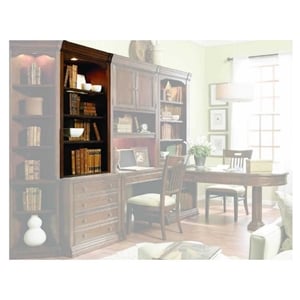 Hooker Furniture Cherry Creek Solid Wood Open Hutch in Distressed/Medium Brown