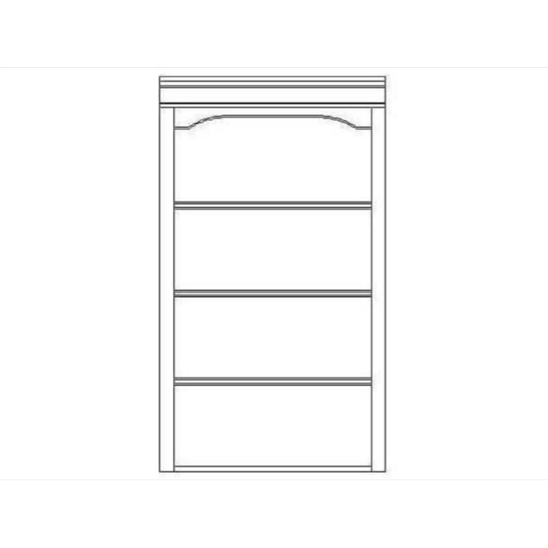 Hooker Furniture Cherry Creek Solid Wood Open Hutch in Distressed/Medium Brown