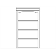Hooker Furniture Cherry Creek Solid Wood Open Hutch in Distressed/Medium Brown