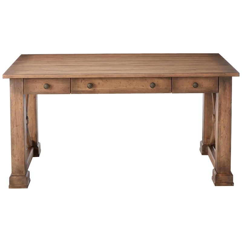 Melange Architectural Writing Desk in Natural Oak Wood Finish by Hooker