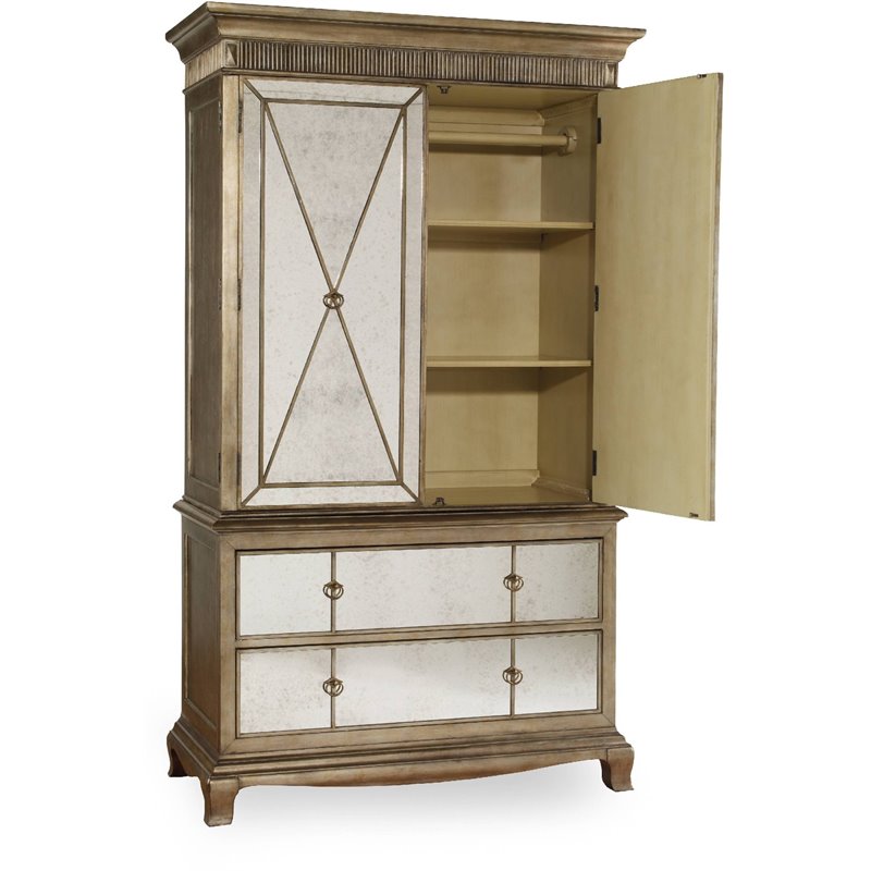 Hooker Furniture Sanctuary Mirror Armoire in Visage