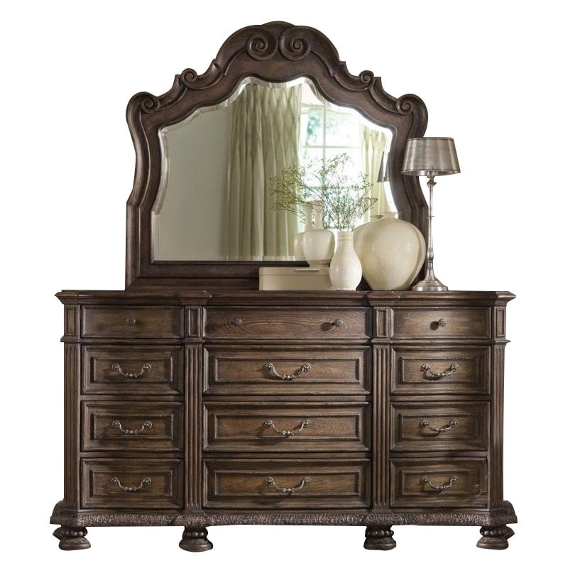 Hooker Furniture Rhapsody Twelve Drawer Triple Dresser and Mirror Set