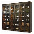 Hooker Furniture Sanctuary 3 Piece Display Cabinet Set in Ebony