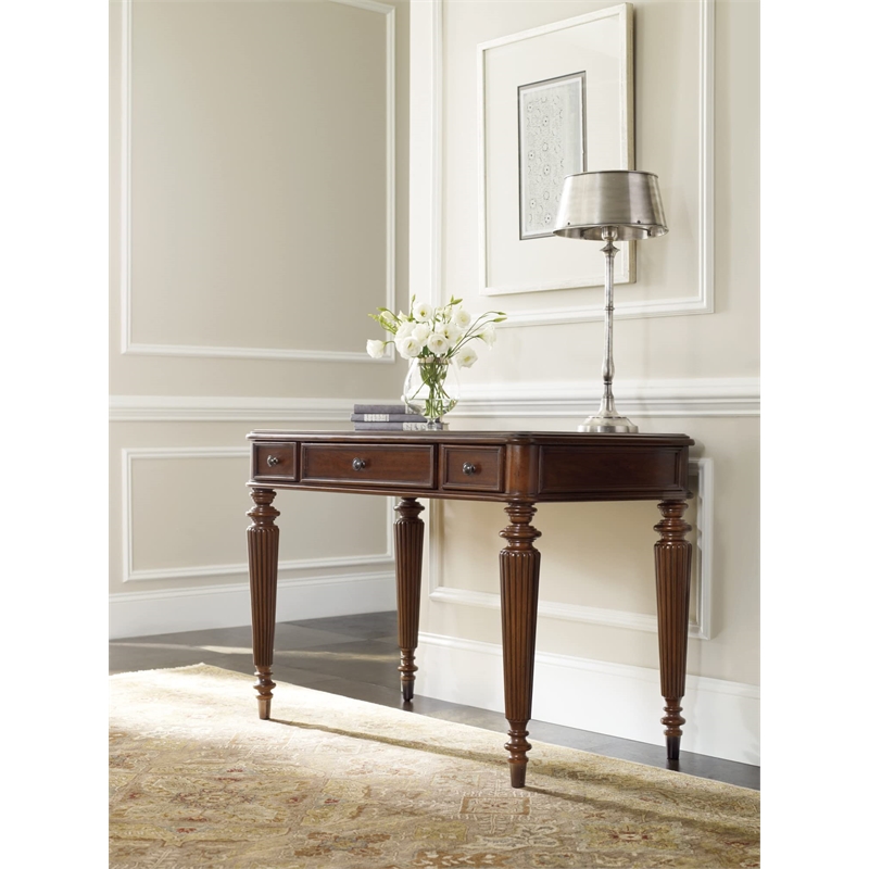 Computer Leg Desk in Cherry Brown Wood Finish by Hooker Furniture