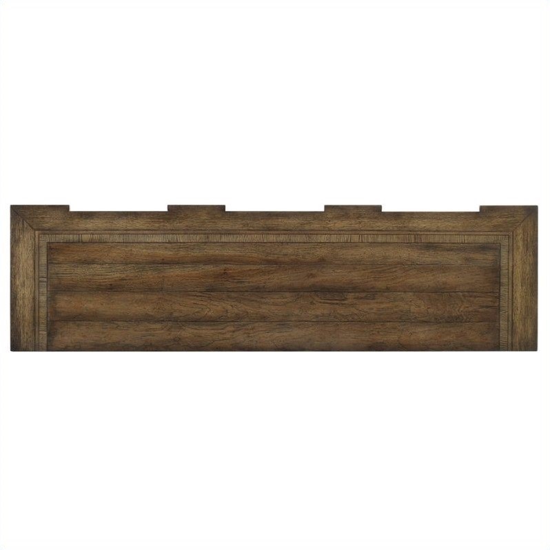 Rhapsody 72'' 3-Door Solid Wood Credenza in Rustic Walnut Brown by Hooker