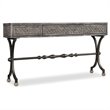 Melange 3-Drawer Ravenna Console Table in Weathered Gray w/ Metal Base by Hooker