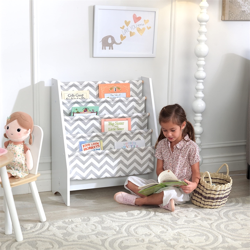 Kidkraft 5 Sling Bookshelf in Gray