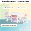 KidKraft Heart Wood Table and 2 Chair Set in Multi-Color