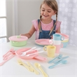KidKraft 27 Piece Kitchen Dish Play set in Pastel Multi Color