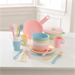 KidKraft 27 Piece Kitchen Dish Play set in Pastel Multi Color
