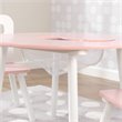 KidKraft 3 Piece Round Storage Table and Chair Set in Pink and White