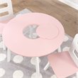 KidKraft 3 Piece Round Storage Table and Chair Set in Pink and White