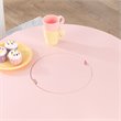 KidKraft 3 Piece Round Storage Table and Chair Set in Pink and White