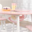 KidKraft 3 Piece Round Storage Table and Chair Set in Pink and White