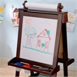 KidKraft Delux Wooden Easel in Espresso