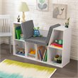 KidKraft 6 Cubby Bookcase with Reading Nook in White