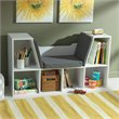 KidKraft 6 Cubby Bookcase with Reading Nook in White