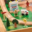 KidKraft 120 Piece Adventure Town Railway Train Table Set in Natural