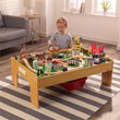 KidKraft 120 Piece Adventure Town Railway Train Table Set in Natural