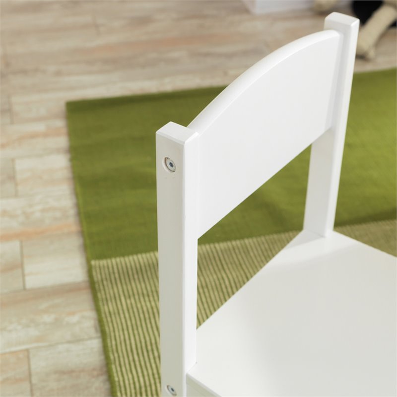 KidKraft 5 Piece Farmhouse Table and Chair Set in White