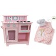 Kitchen 2 Piece Girls Play Kitchen Set with Chef Accessory Set