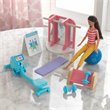 Kidkraft 8 Piece Wooden Plastic Home Gym Dollhouse Accessory Pack