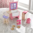 Kidkraft 8 Piece Wooden Plastic Kitchen Upgrade Dollhouse Accessory Pack