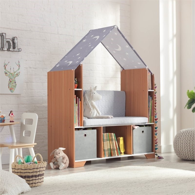 Kidkraft Little Dreamer Deluxe Fabric Wooden Reading Nook