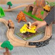 Kidkraft 56 Piece Dinosaur Bucket Top Wooden Plastic Train Set