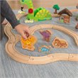 Kidkraft 56 Piece Dinosaur Bucket Top Wooden Plastic Train Set