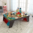 Kidkraft 85 Piece Pacific Railway Wooden Plastic Train Table Set
