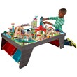 Kidkraft 85 Piece Pacific Railway Wooden Plastic Train Table Set