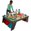 Kidkraft 85 Piece Pacific Railway Wooden Plastic Train Table Set