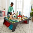 Kidkraft 85 Piece Pacific Railway Wooden Plastic Train Table Set