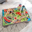 Kidkraft 85 Piece Pacific Railway Wooden Plastic Train Table Set