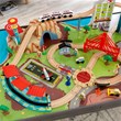 Kidkraft 85 Piece Pacific Railway Wooden Plastic Train Table Set