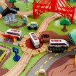 Kidkraft 85 Piece Pacific Railway Wooden Plastic Train Table Set