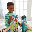 Kidkraft 85 Piece Pacific Railway Wooden Plastic Train Table Set