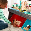 Kidkraft 85 Piece Pacific Railway Wooden Plastic Train Table Set