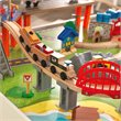 Kidkraft 79 Piece Wooden Plastic Railway Express Train Table Set