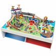 Kidkraft 79 Piece Wooden Plastic Railway Express Train Table Set