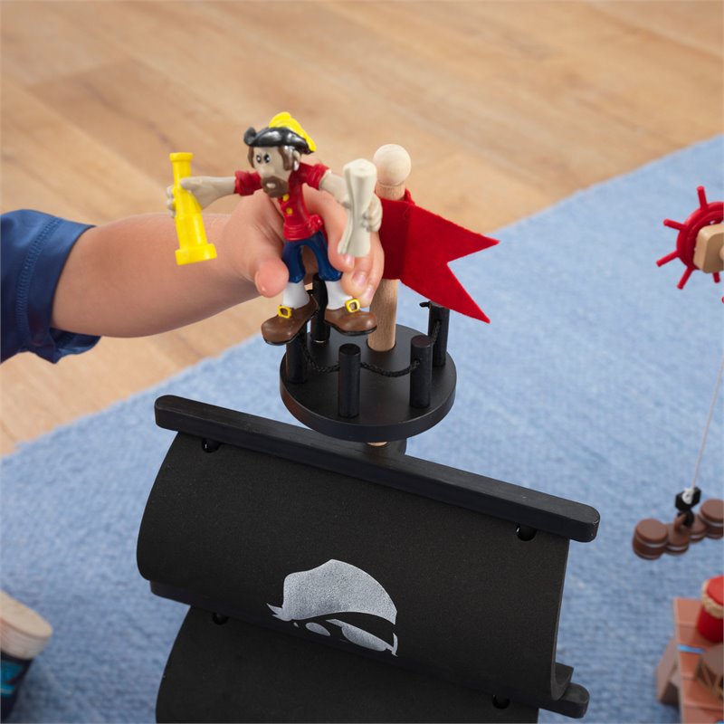 Kidkraft 17 Piece Wooden Plastic Pirate's Cove Play Set