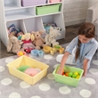 KidKraft Wall Storage Unit with Bins in White