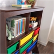 KidKraft Wall Storage Unit with Bins in Espresso