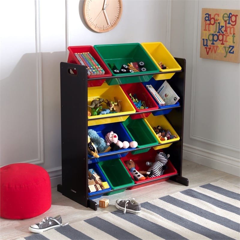 KidKraft Sort it and Store It Bin Unit in Espresso