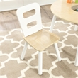 KidKraft Round Table and Chair Set in White and Natural