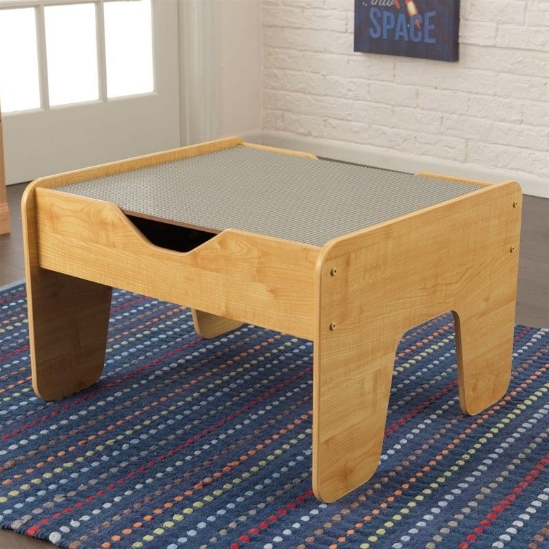KidKraft Activity Play Table in Gray and Natural