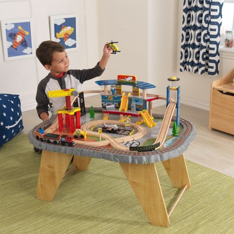 KidKraft Transportation Station Train Set and Table