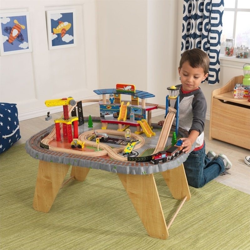 KidKraft Transportation Station Train Set and Table