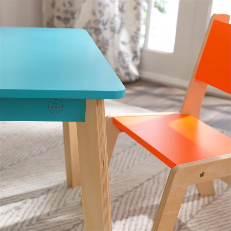 KidKraft Modern Table and 2 Chair Set in Multi-Color